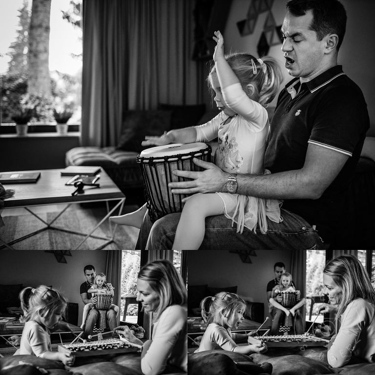 domowe muzykowanie w rodziców z dziećmi